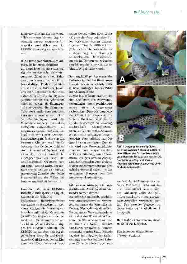 Vorschauseite 2: Gute Mundpflege kann Pneumonierate verringern
