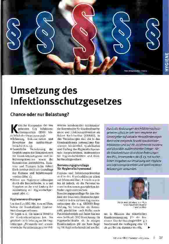 Vorschauseite 1: Umsetzung des Infektionsschutzgesetzes