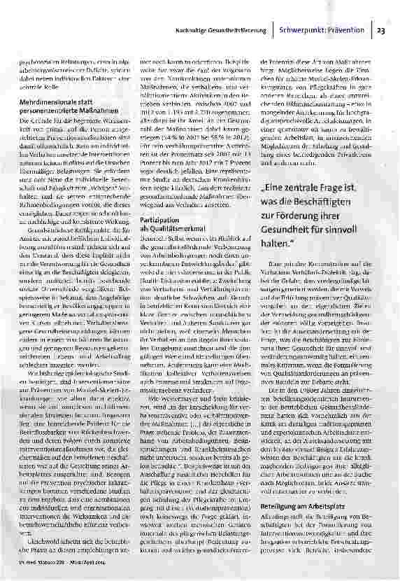 Vorschauseite 2: Gesundheit durch Partizipation