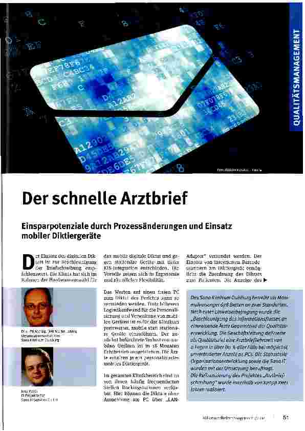 Vorschauseite 1: Der schnelle Arztbrief