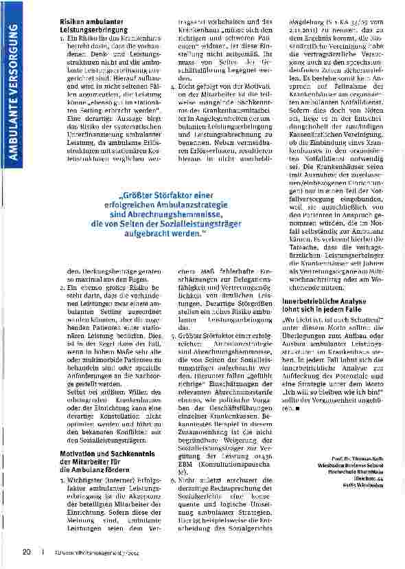 Vorschauseite 4: Vielfalt der Möglichkeiten in der ambulanten Abrechnung
