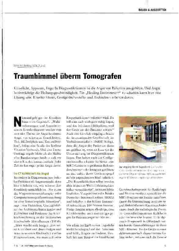 Vorschauseite 1: Traumhimmel überm Tomografen
