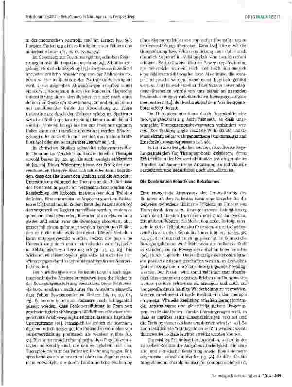 Vorschauseite 3: Roboterunterstützte RehaGames: Erfahrungen und Perspektiven