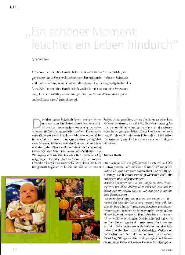 Vorschauseite 1: Ein schöner Moment leuchtet ein Leben hindurch