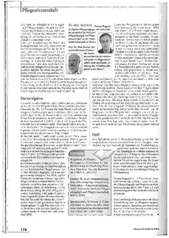 Vorschauseite 4: Unterschiede werden sichtbar Prävalenz von Dekubitus und Sturz - ein Längsschnittvergleich