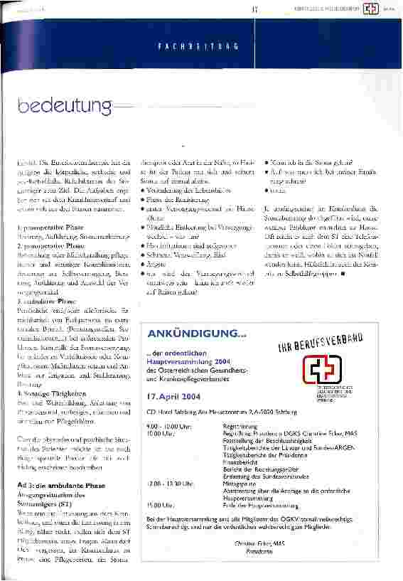 Vorschauseite 2: Die Bedeutung der Stomapflege