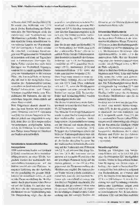 Vorschauseite 3: Medikationsfehler in deutschen Krankenhäusern