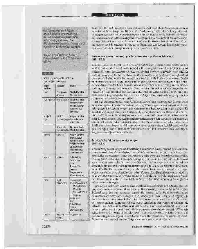 Vorschauseite 3: Zertifizierte Medizinische Fortbildung. Kopfschmerz und Auge