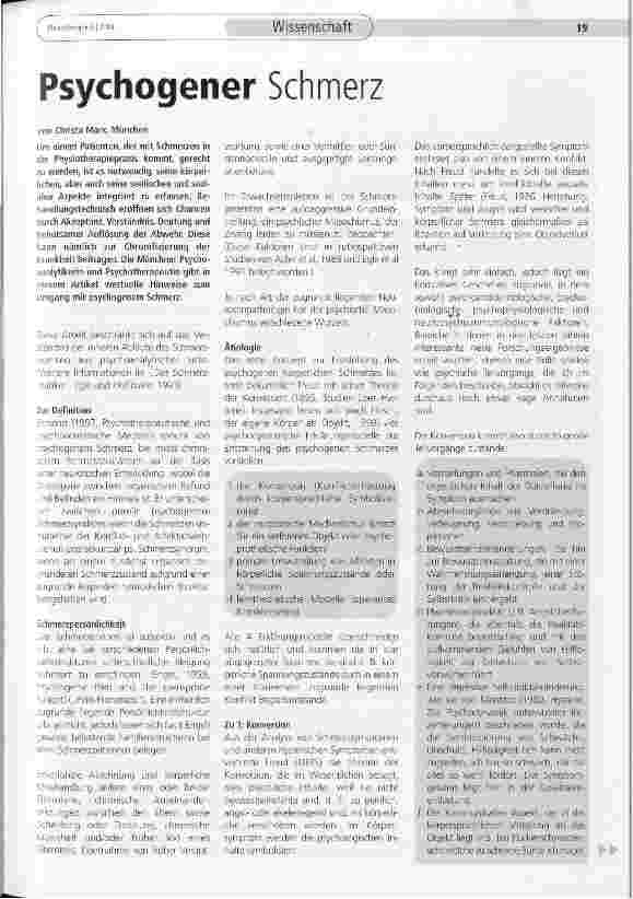 Vorschauseite 1: Psychogener Schmerz