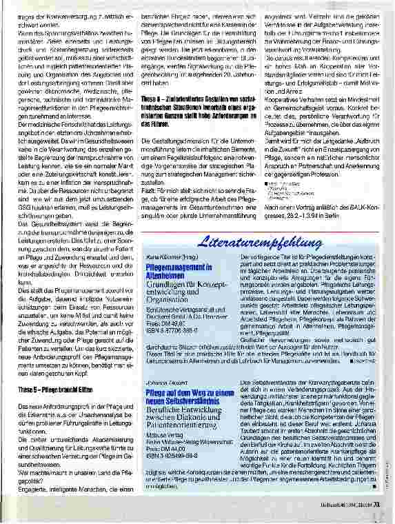 Vorschauseite 2: Aufbruch in die Zukunft Führungsaufgaben in der Pflege