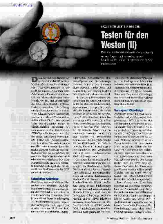 Vorschauseite 1: Testen für den Westen