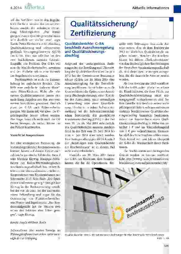 Vorschauseite 4: G-DRG-System und Qualität im Fokus