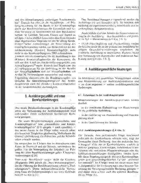 Vorschauseite 2: Das neue Ausbildungsrecht für Pflegeberufe