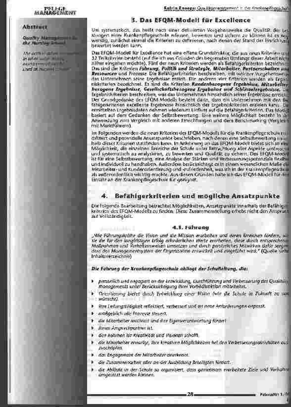 Vorschauseite 2: Qualitätsmanagement in der Krankenpflegeschule