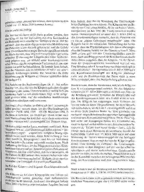 Vorschauseite 3: Schulungspflicht für Pflegepersonal?OLG Koblenz, Urteil vom 12. Februar 2004 - 5 U 235/03