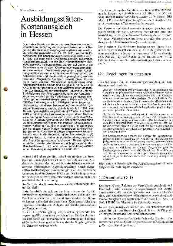Vorschauseite 1: Ausbildungsstätten- Kostenvergleich in Hessen