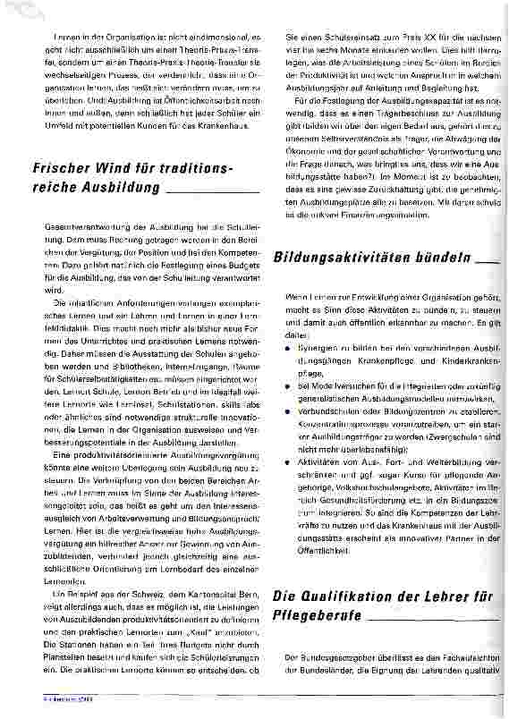 Vorschauseite 4: Pflegeausbildung im Umbruch Anforderungen an die Krankenpflegeschulen und ihre Träger