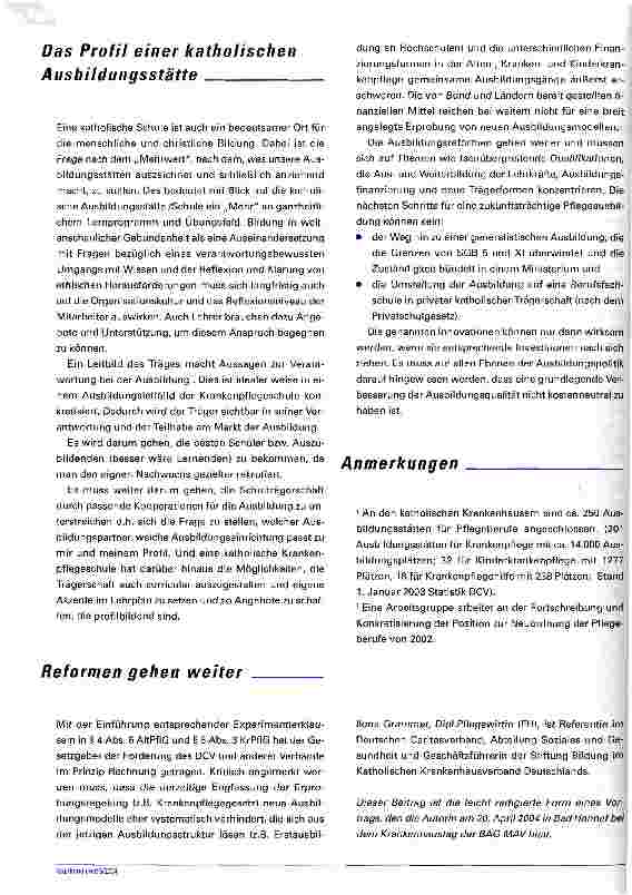 Vorschauseite 6: Pflegeausbildung im Umbruch Anforderungen an die Krankenpflegeschulen und ihre Träger