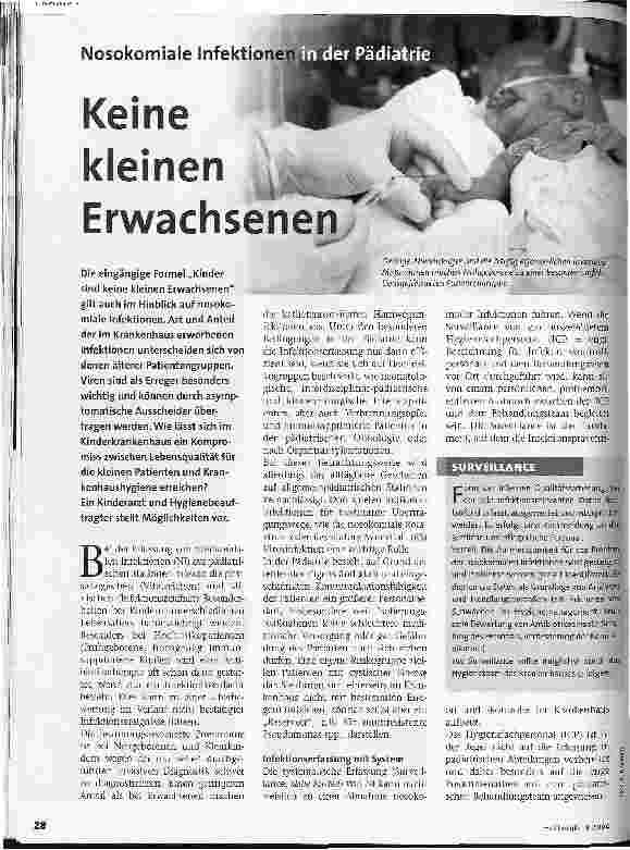 Vorschauseite 1: Keine kleinen ErwachsenenNosokomiale Infektionen in der Pädiatrie