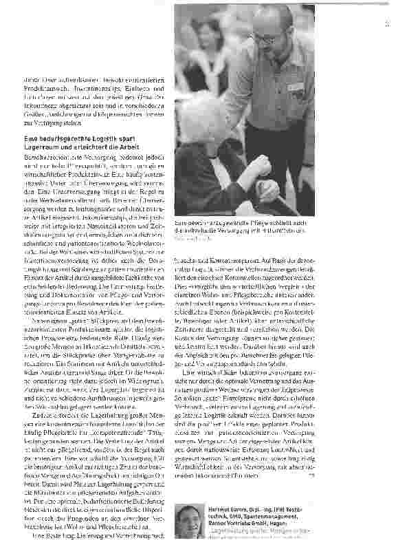 Vorschauseite 2: Der Bedarf bestimmt Ausstattung und LogistikInkontinenzversorgung