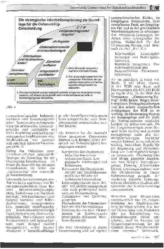 Vorschauseite 4: Informatik-Outsourcing bei Krankenhausbetrieben