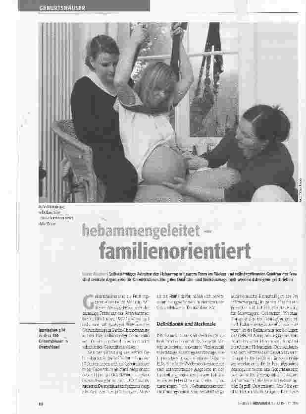 Vorschauseite 1: hebammengeleitet familienorientiert