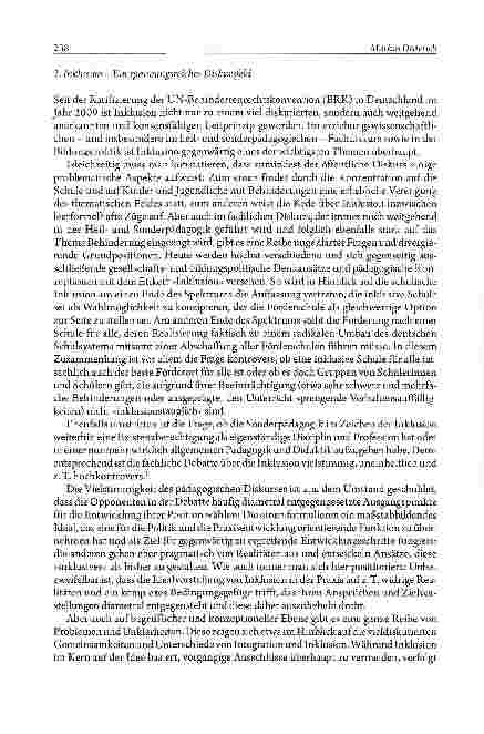Vorschauseite 2: »Inklusion« Perspektiven und offene Fragen