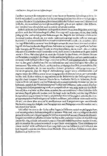 Vorschauseite 3: »Inklusion« Perspektiven und offene Fragen