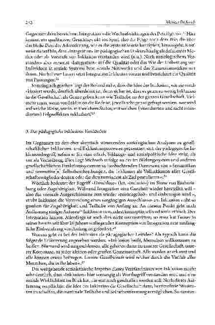 Vorschauseite 6: »Inklusion« Perspektiven und offene Fragen