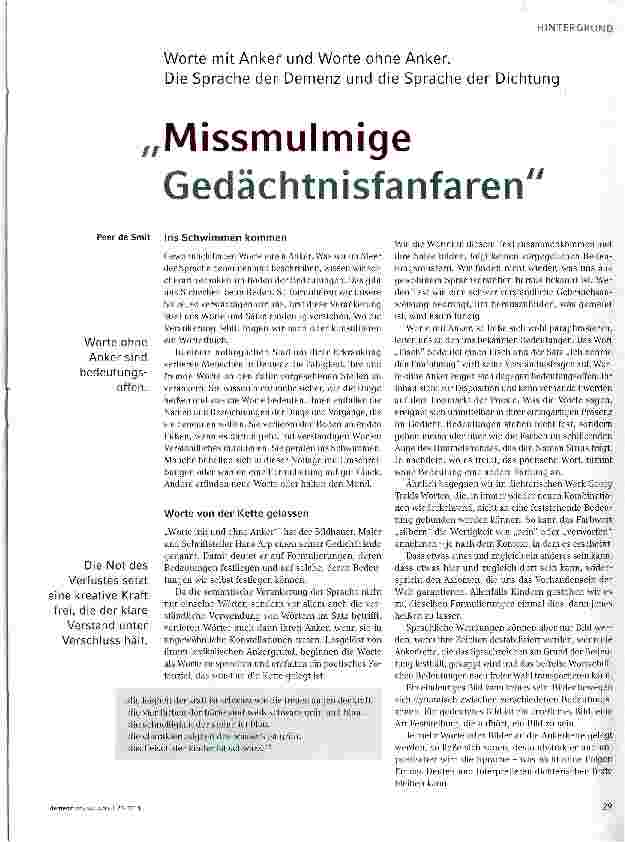Vorschauseite 1: Missmulmige Gedächtnisfanfaren