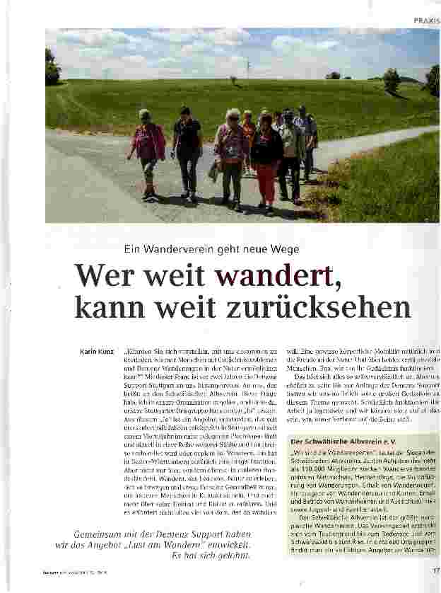 Vorschauseite 1: Wer weit wandert, kann weit zurücksehen
