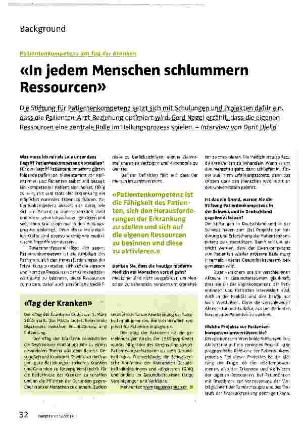 Vorschauseite 1: In jedem Menschen schlummern Ressourcen