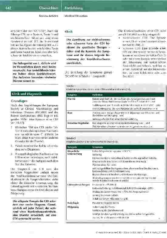 Vorschauseite 3: Clostridium-difficile-Infektionen in der Intensivmedizin