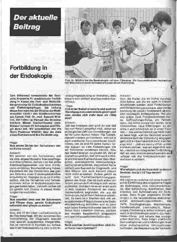 Vorschauseite 1: Fortbildung in Endoskopie Bericht eines Fortbildungsseminars