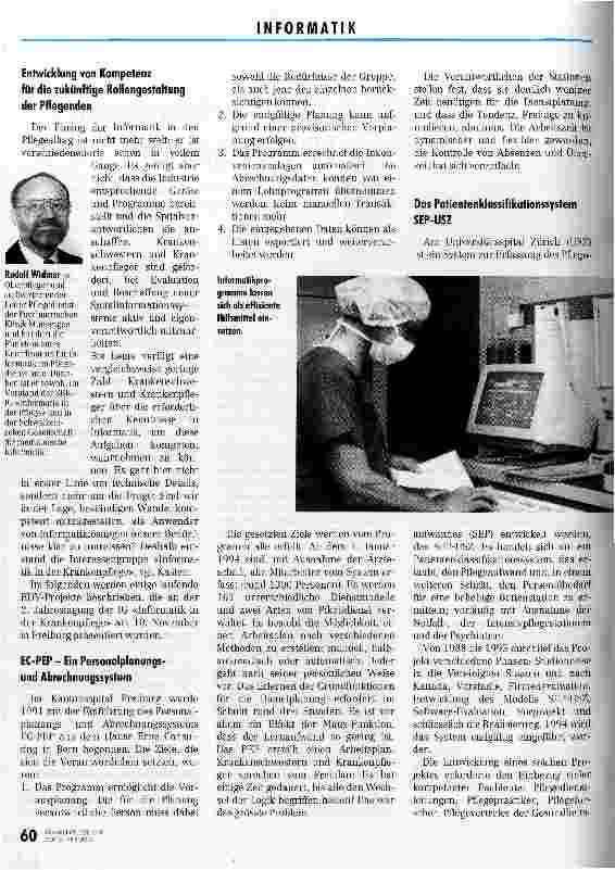 Vorschauseite 2: Praktische Erfahrungen mit EDV-Projekten 2. Jahrestagung der SBK IG Informatik in der Krankenpflege