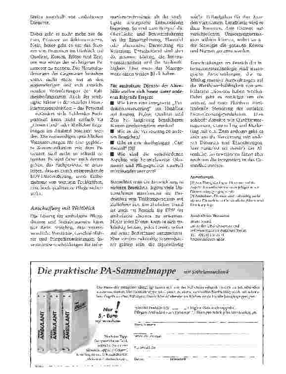 Vorschauseite 2: Zukunftsweisend: EDV-Einsatz in der Pflege Informationstechnologie als strategisches Instrument