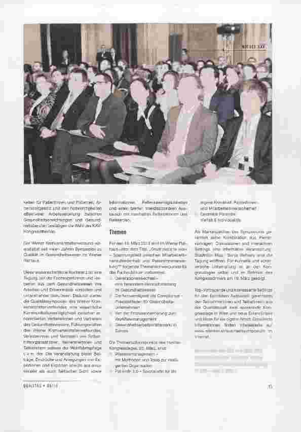 Vorschauseite 2: Internationales Symposium Qualität im Gesundheitswesen