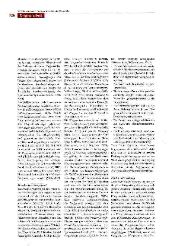 Vorschauseite 2: Analyse der ambulanten und stationären Pflegenoten hinsichtlich der Nützlichkeit für den Verbraucher