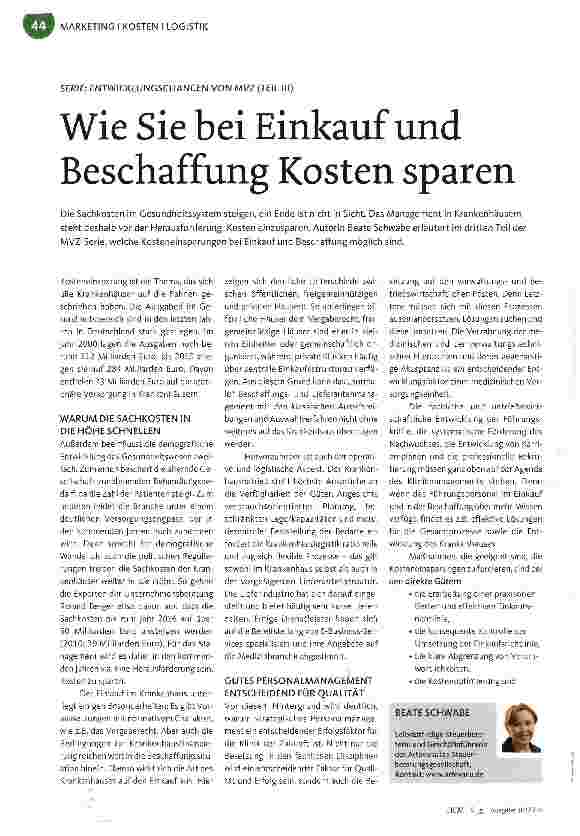 Vorschauseite 1: Wie Sie bei Einkauf und Beschaffung Kosten sparen