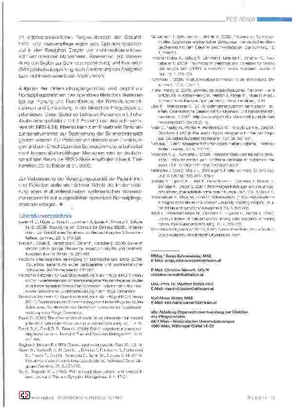 Vorschauseite 6: Pflegebezogene Prävalenzerhebung zum Phänomen Schmerz