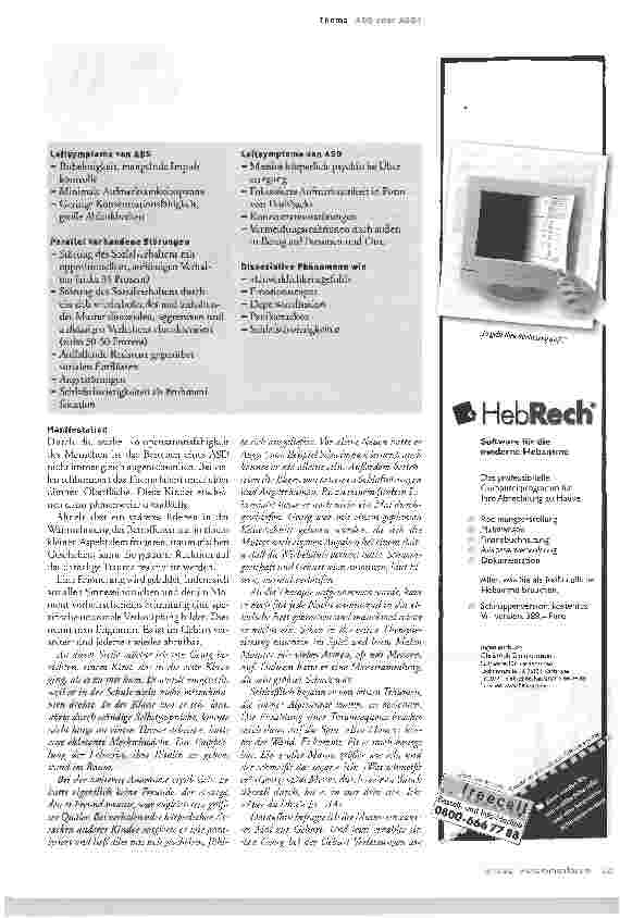 Vorschauseite 3: ADS oder ASD? Zu den Folgen präund perinataler kindlicher Belastung