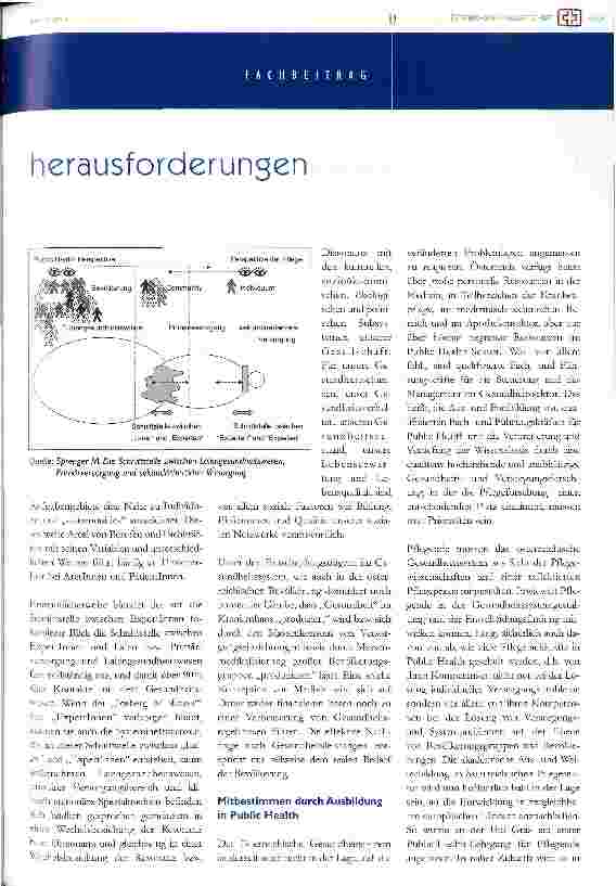 Vorschauseite 4: Herausforderungen für die Pflege aus der Perspektive von Public Health