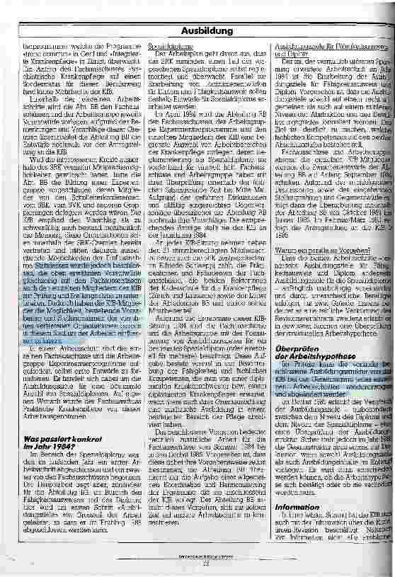Vorschauseite 2: Bis 1989 in zwölf Schritten zum Ziel SRK-Richtlinien-Revision