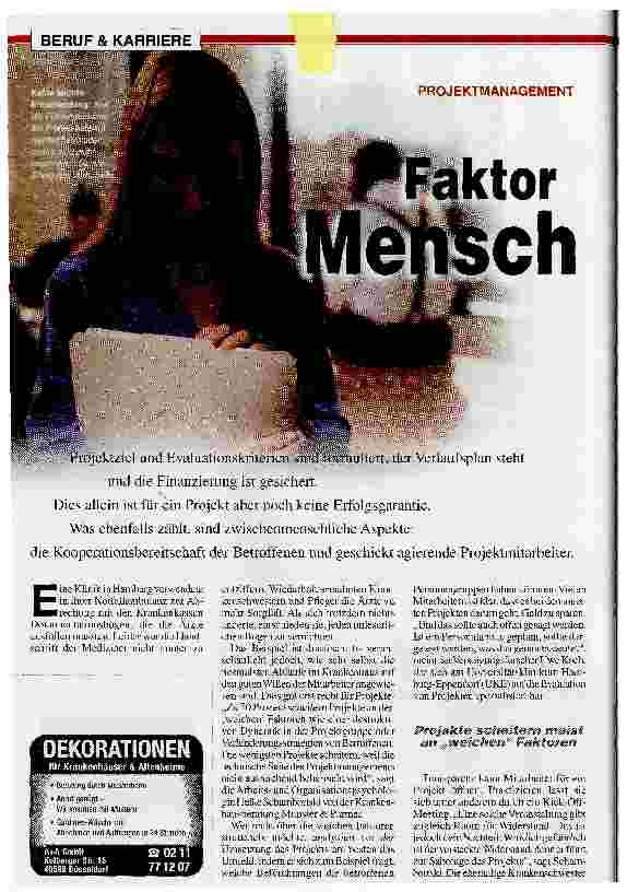 Vorschauseite 1: Faktor Mensch