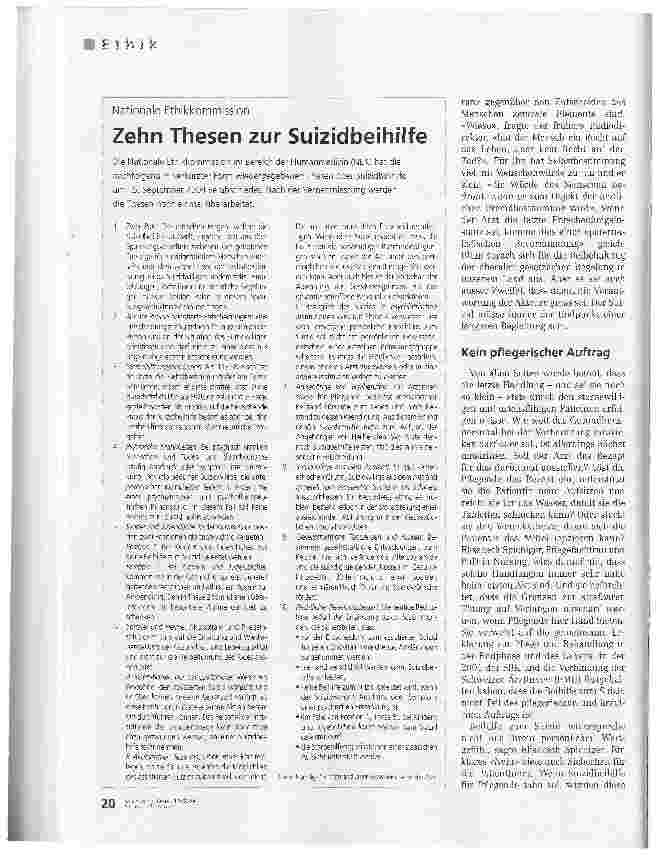 Vorschauseite 3: Beihilfe zum Suizid. Immer eine Sekunde zu früh