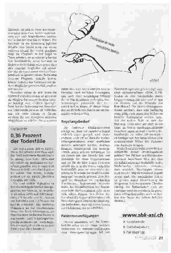 Vorschauseite 4: Beihilfe zum Suizid. Immer eine Sekunde zu früh