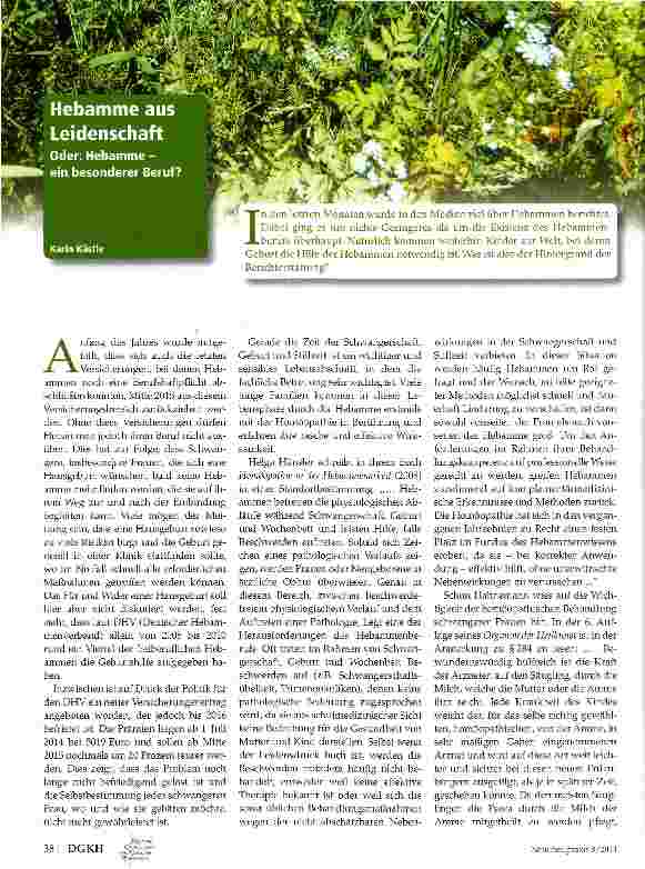 Vorschauseite 1: Hebamme aus Leidenschaft
