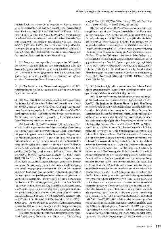 Vorschauseite 2: Mitbestimmung bei Einführung und Anwendung von TdL - Richtlinien