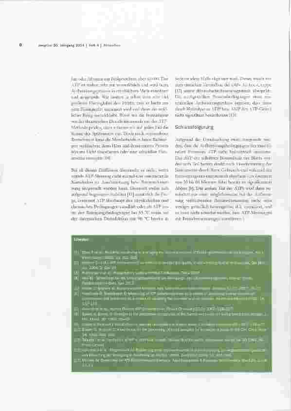 Vorschauseite 2: Bewertung der ATP-Biolunnineszenz-Methode zum Nachweis der Restkontamination gereinigter Medizinprodukte