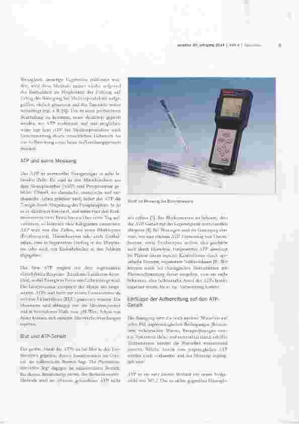 Vorschauseite 3: Bewertung der ATP-Biolunnineszenz-Methode zum Nachweis der Restkontamination gereinigter Medizinprodukte